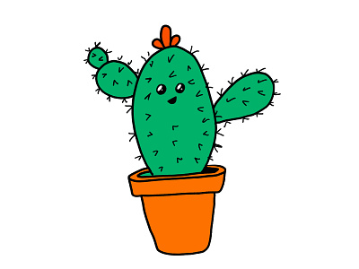 Cute Cactus apple pencil cactus illustration kawaii procreate succulent
