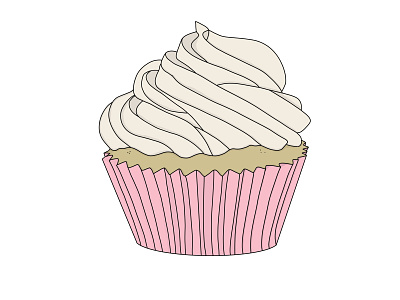 Cupcake Delight apple pencil cup cake cupcake frosting kawaii procreate sweets yum