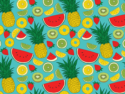 Summer Fruit Seamless Pattern