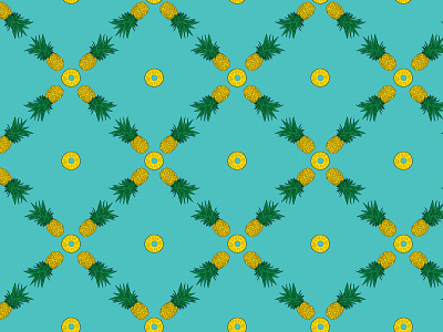 Pineapple Seamless Pattern