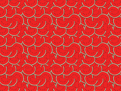 Bunch of Watermelons Seamless Pattern fruit hand drawn juicy maximalism melon pattern random red scattered seamless pattern summer watermelon watermelon slices