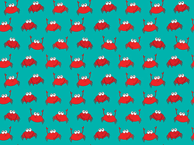 Crab Dance on Teal