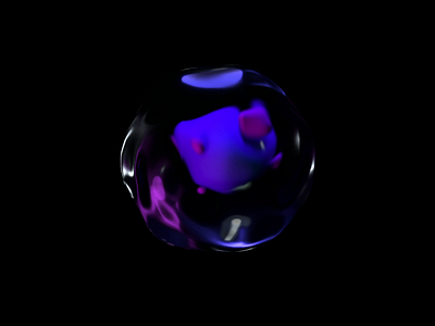 Organic Shape after effect glass reflections
