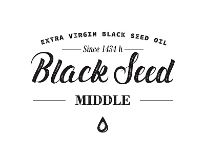 Black Seed custom lettering oil premium texture type