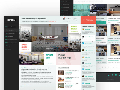 Top Flat apartment estate grid metro real ui ux