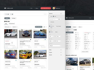 UX/UI design for World Auto