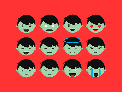 Untitled Characters Pack character character design character pack design emotions face face expression flat illustration illustrator