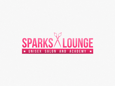 Sparks Lounge brand design female logo logodesign male salon salon logo salons unisex