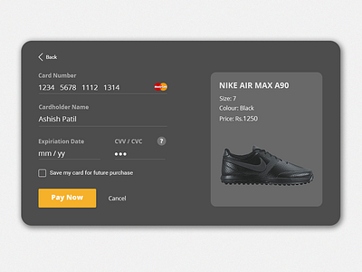 Credit Card Checkout branding typography ui ux visual design web