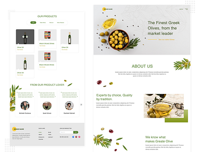 Food Website color theme food app illustration ui ux visual design web