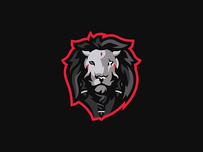 black lion mascot aggressive branding card design illustration lion lion head lion logo lions logo mascot wild