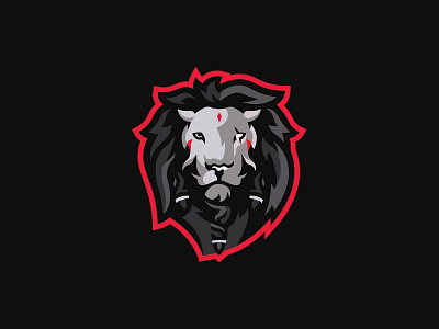 black lion mascot