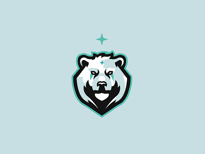 polar bear mascot logo aggressive branding illustration mascot vector