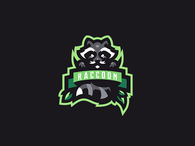 raccoon mascot logo