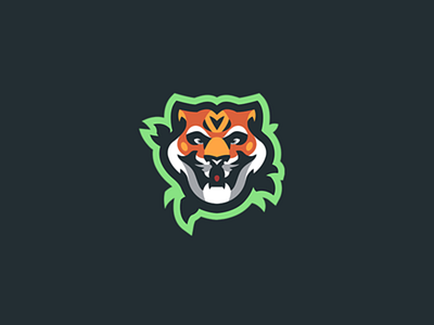 tiger mascot logo aggressive branding jungle mascot tigerlogo