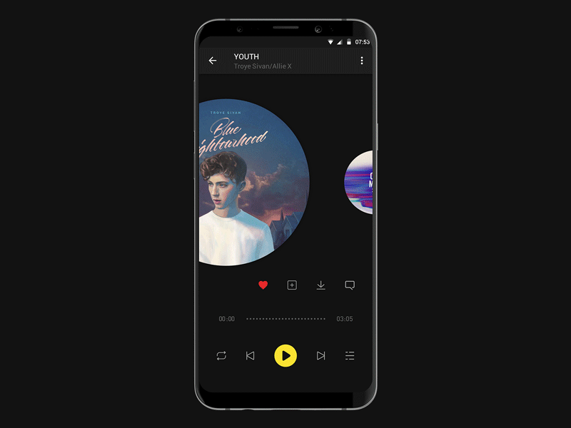 Music App Motion Design