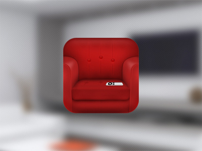 Armchair app armchair icon red