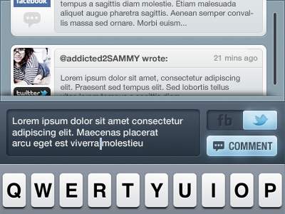 Comment app iphone ui