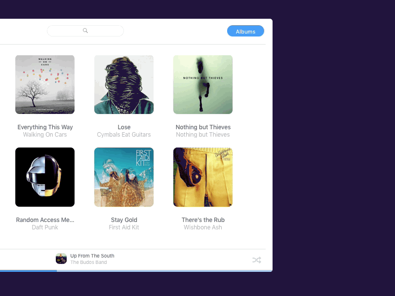 Tiny app mac music player ui