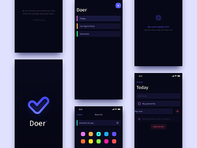 Doer – simple to-do app app application clean creo design ios iphone mobile native ui