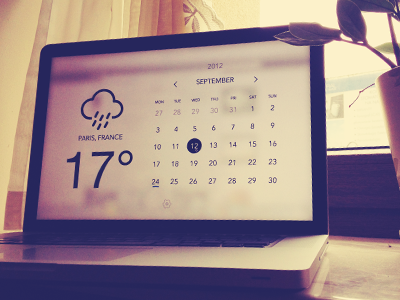 First WiP shot app cal calendar fullscreen mac macintosh weather