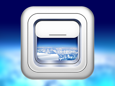 Jetting off flight icon plane window