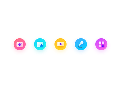 Icons.Colorful app branding design icon illustration logo ui ux 图标 设计