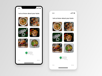 Food Selection food ios10 nonveg onboarding options selection ui ux veg