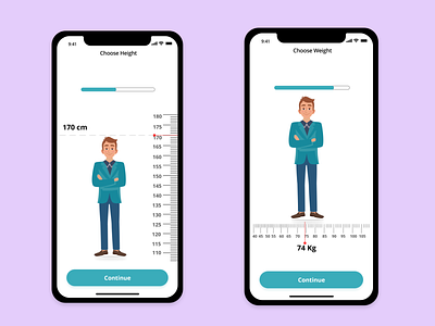 height and Weight Selection fitness height ios ios10 ui ux weight