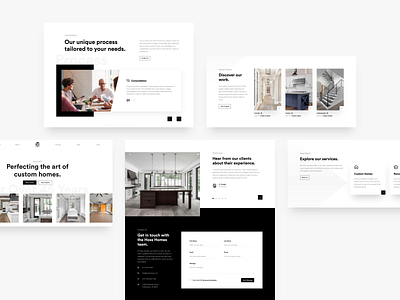 HH - Desktop Sections 🖥 architect architecture clean form furniture grid hero home homebuilder interior design minimal real estate web design website white whitespace yonke