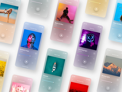 Music Player 🎧 Light Version clean light light mode light theme light ui mobile app mobile app design mobile design music music app music player yonke