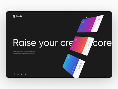 CardX Website Animation after effects aftereffects animation banking card credit card dark finance fintech gradient grid hero homepage landing page loop minimal motion smooth animation web website
