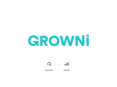 GROWNi - Logo created brand branding g letter grow icon logo restart symbol typography vector visual identity