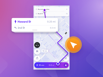 Map navigation concept app concept design ios map maps mobile navigation uber ui ux