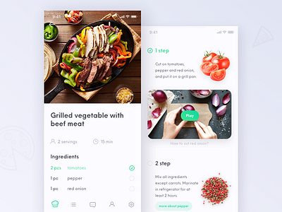 Recipe app - prepare food bot chatbot concept deisgn food interaction mobile prepare recipe recipes ui ux