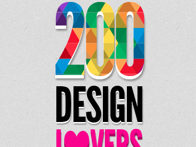 200 Design Lovers element experiment graphic