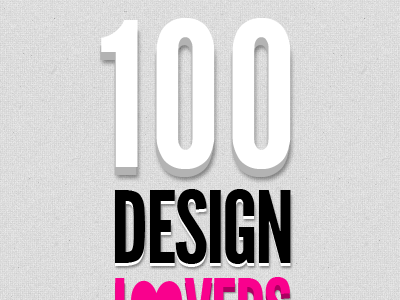 100 Design Lovers element experiment graphic