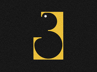 Number 3 36 days 36 days of type 36days adobe illustrator challenge design drop cap lettering typography vector visual