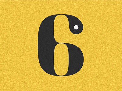 Number 6 36 days 36 days of type 36days adobe illustrator challenge design drop cap lettering typography vector visual