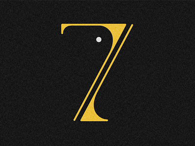 Number 7 36 days 36 days of type 36days adobe illustrator challenge design drop cap lettering typography vector visual