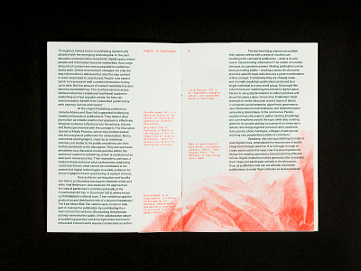 Notes on Dynamic Interventions conference editorial design graphic design print design publication publishing riso risograph student project