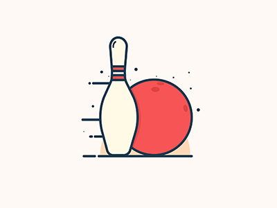 Bowling bowling icon illustration