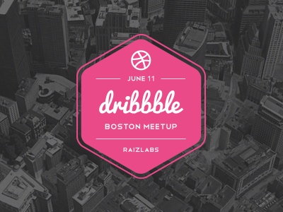 Boston Dribbble Meetup boston dribbble hexagon logo massachusetts meetup raizlabs