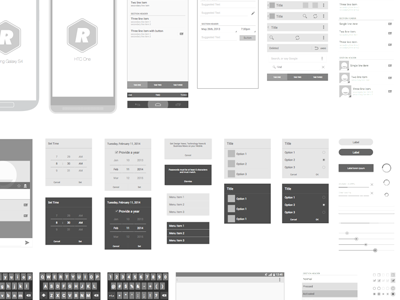 Free Android Vector Wireframing Toolkit
