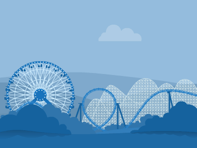 Animated Amusement Park amusement park animated ferris wheel gif mountain roller coaster