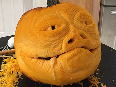 Jabb-a-lantern carving halloween jabba pumpkin star wars