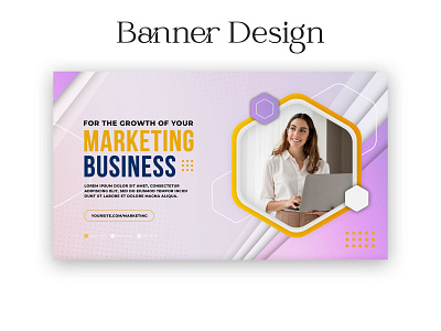 Banner Design with Gradient Background Pastel