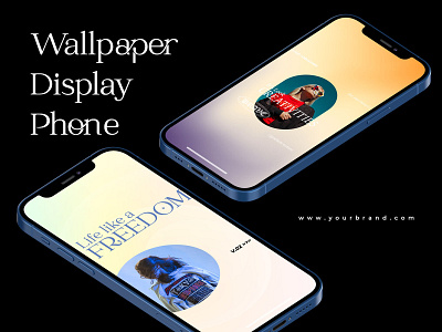 Gradient Wallpaper with mockup phone display