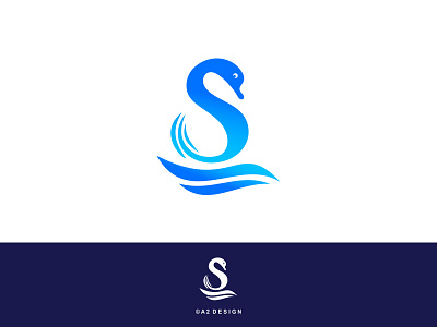 S for Swan Minimal Symbol and Logo Design Full Editable vector