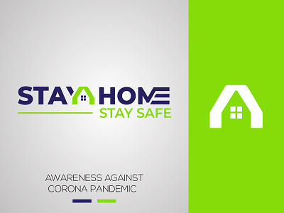 Stay Home, Stay Safe Very Simple Minimal Typo branding clean corona covid 19 design dribbleartist flat global pandemic illustration illustrator logo stay healthy stay home stayhome typography vector